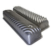 Ford 292 Y-Block finned aluminum valve covers with diagonal fins