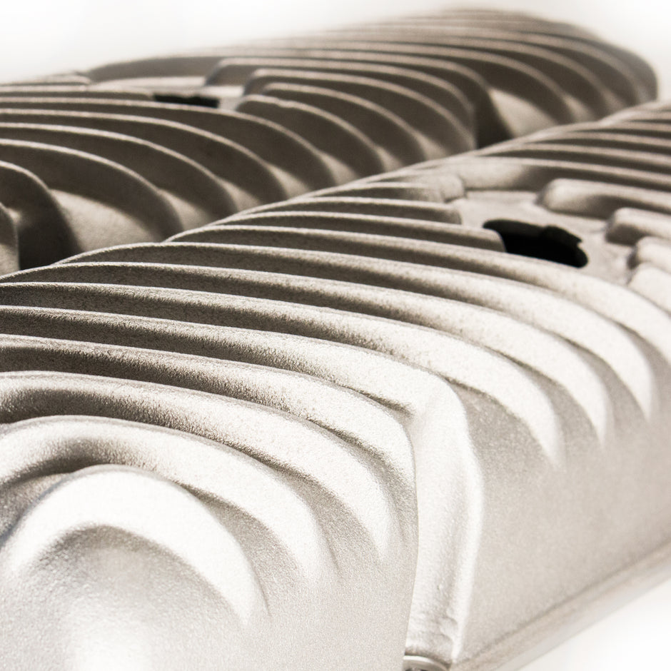 Small Block Chevy Valve Covers – Angled Fin Cast Aluminum (1960–1986 SBC)
