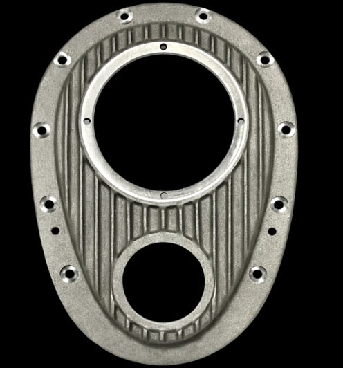 409 Chevy W-Block finned aluminum timing cover