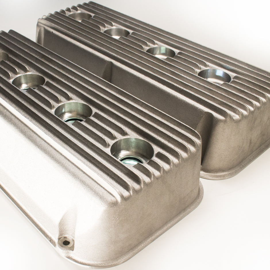 Chrysler Early Hemi Valve Covers – 331, 354, 392 (10-Fin Cast Aluminum)