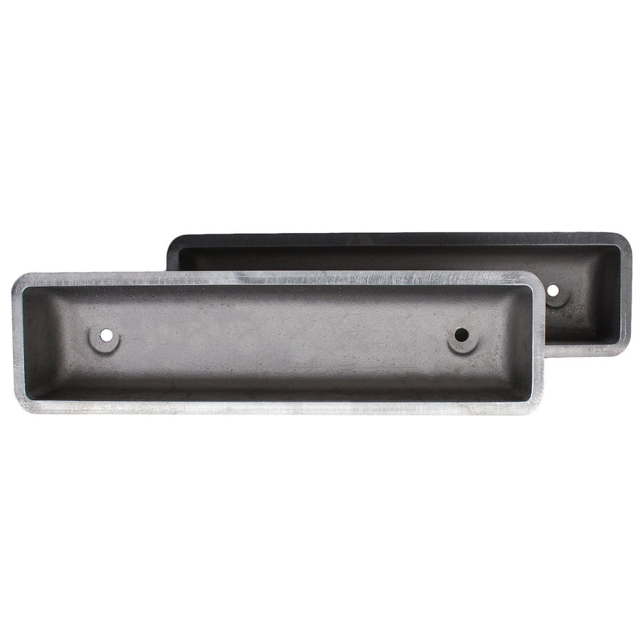 Ford Y-Block Finned Aluminum Valve Cover Set | 272 292 312 (Diagonal Fin Design)