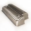 Ford Y-Block Finned Aluminum Valve Cover Set | 272 292 312 (Diagonal Fin Design)