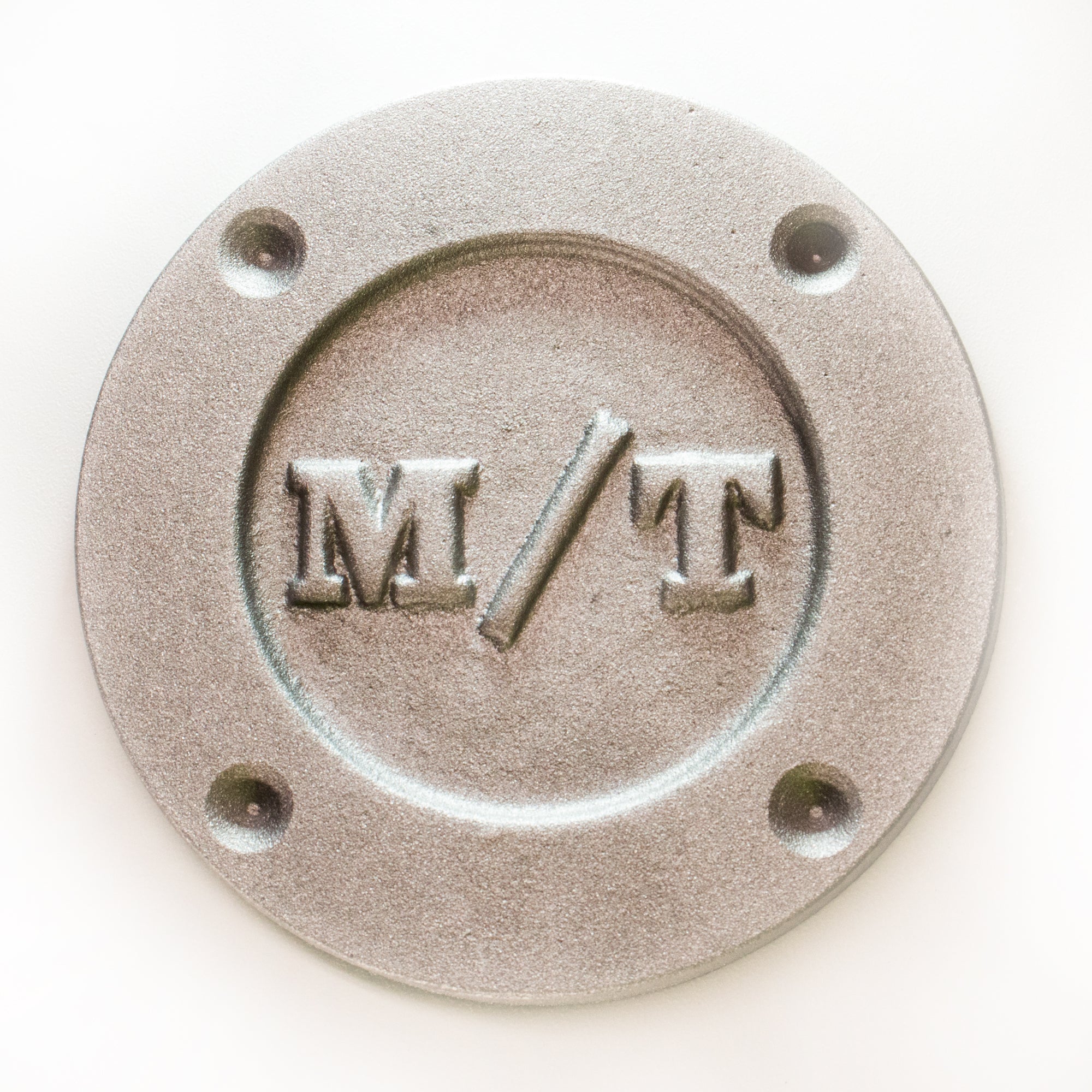 M/T style aluminum exhaust header block off plate 4 hole pattern