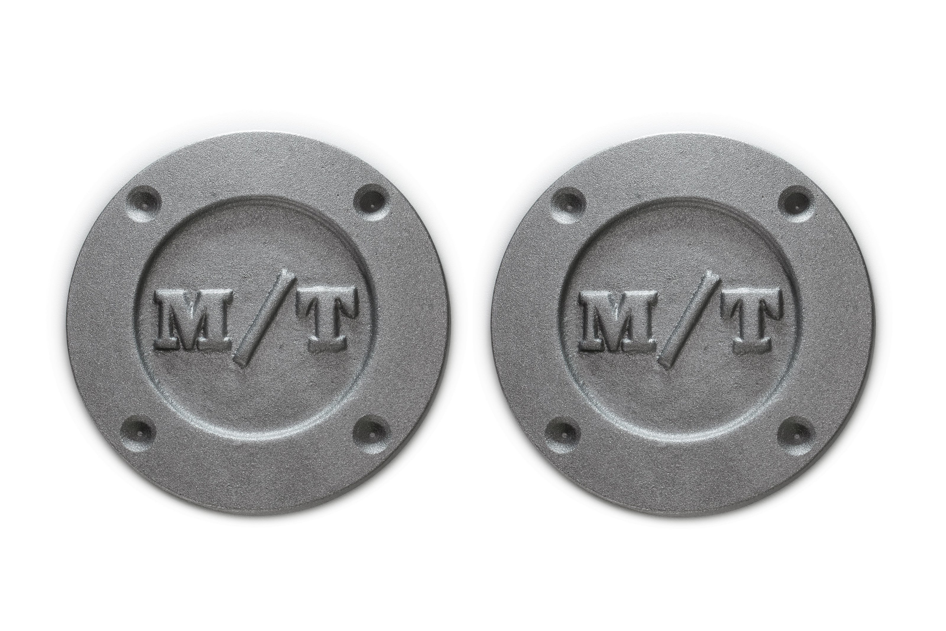 M/T style aluminum exhaust header block off plate 4 hole pattern