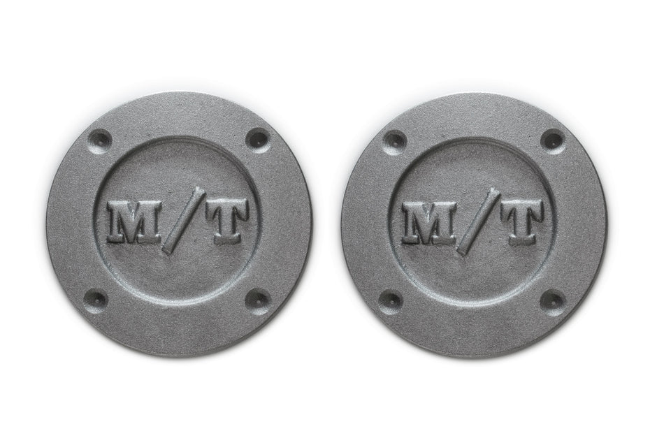 M/T style aluminum exhaust header block off plate 4 hole pattern