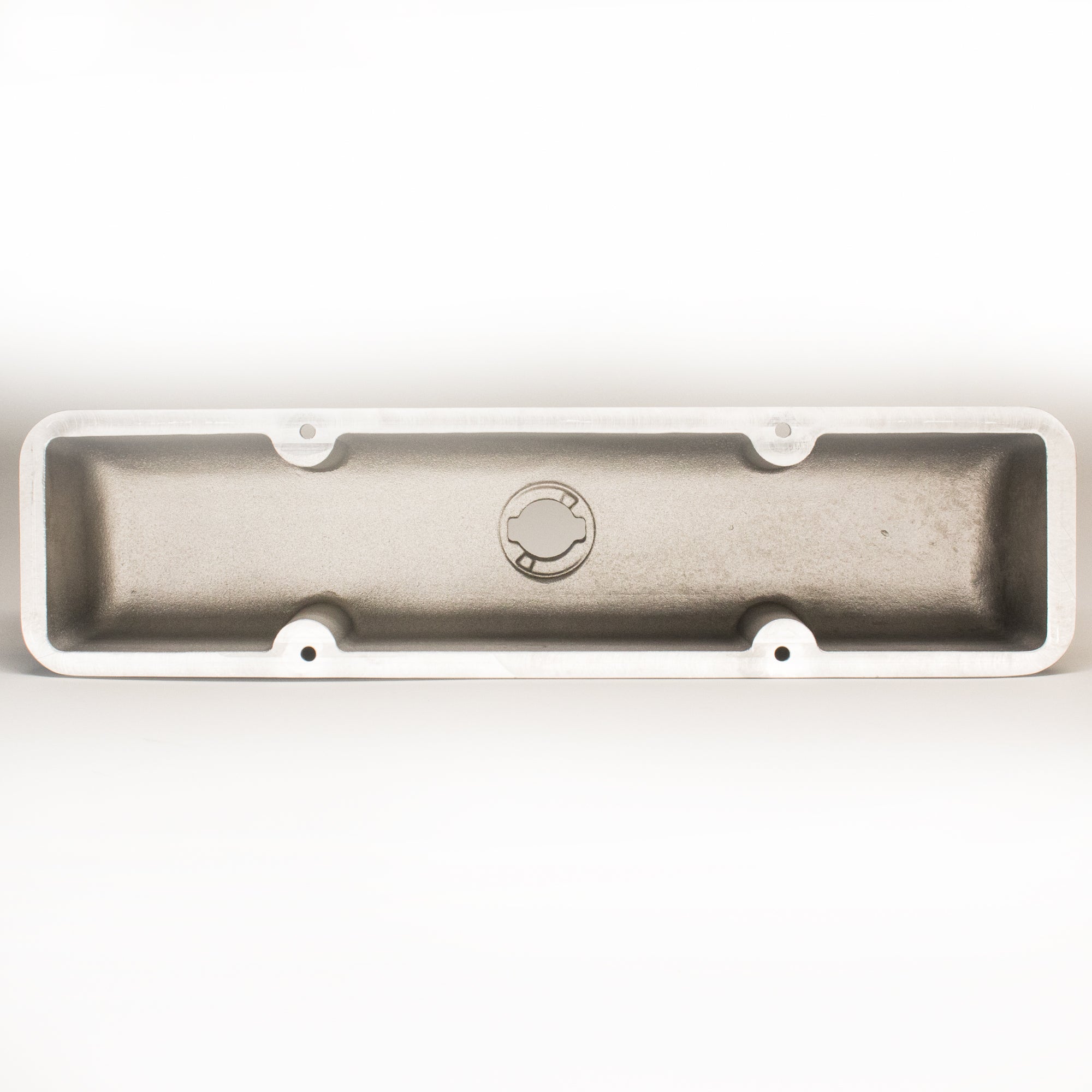 Small Block Chevy angled fin cast aluminum valve covers for 1960–1986 perimeter bolt heads