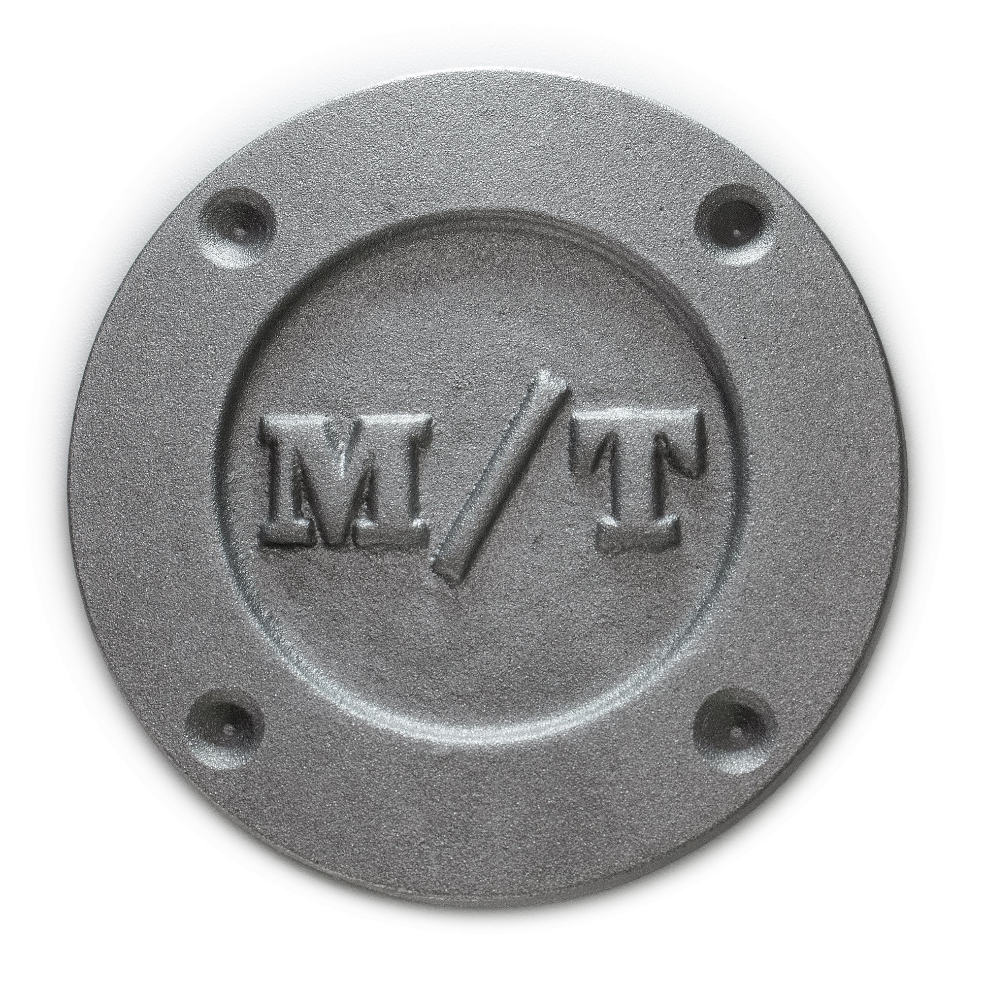M/T style aluminum exhaust header block off plate 4 hole pattern