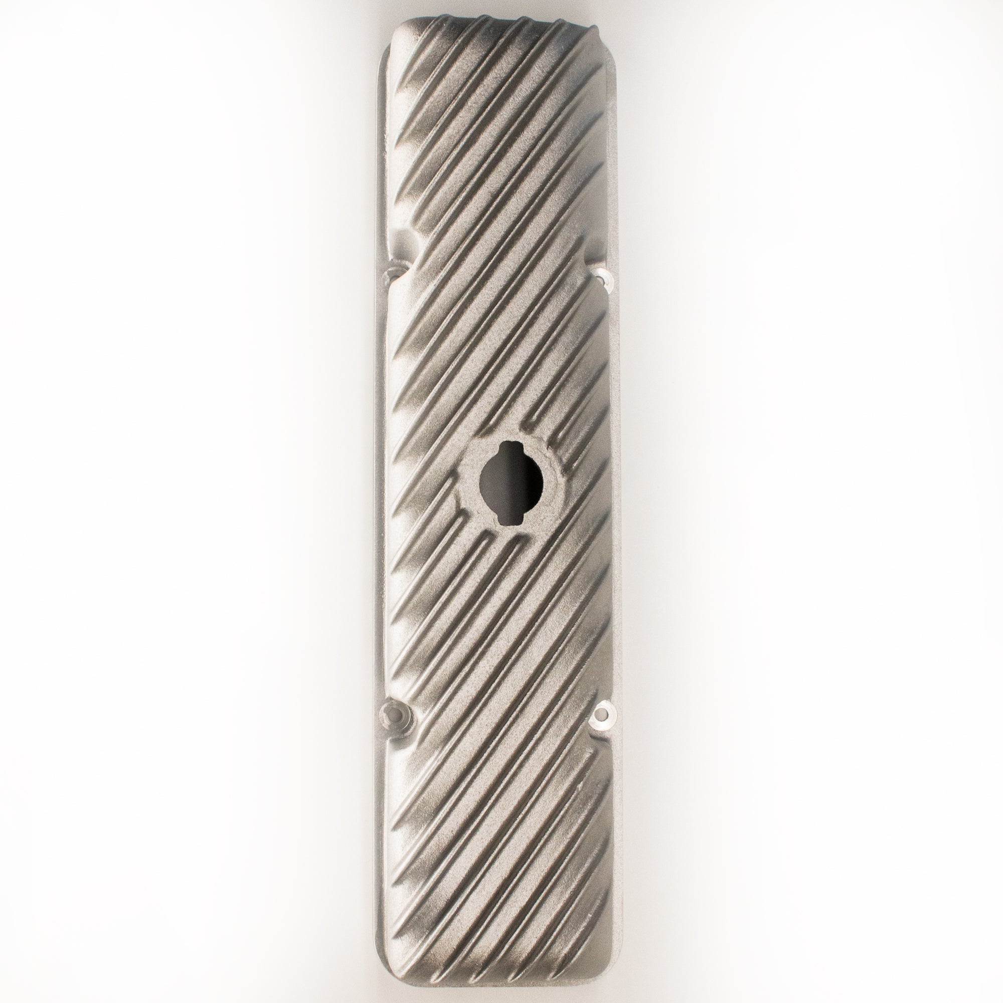 Small Block Chevy angled fin cast aluminum valve covers for 1960–1986 perimeter bolt heads